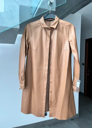 Veste Manteau simili cuir beige camel, marca: Kiabi, estado: Nuevo con etiquetas, tamaño: XS / 34 / 6, 35,00 €, 37,45 € Protección al comprador incluida
