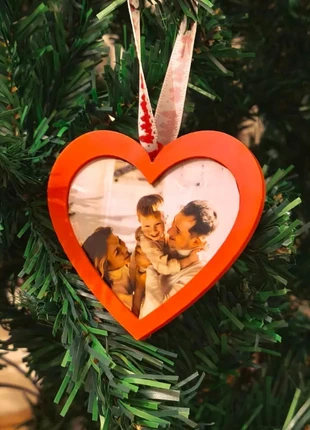 Heart Photo Christmas Ornament – Personalized Picture Frame Tree Decoration - Set of 3, condition: New without tags, £4.80, £5.74 includes Buyer Protection Pro