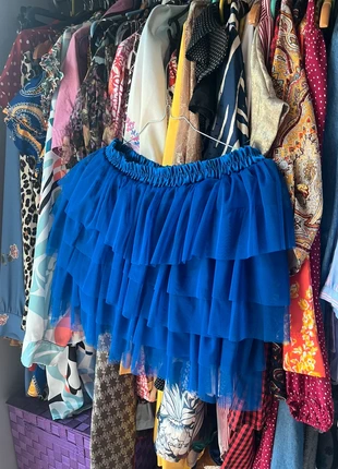 Jupe à volant couleur bleu, marke: Aesthetic, zustand: Sehr gut, größe: S / 36 / 8, 25,90 €, 27,90 € inklusive Vinted-Käuferschutz