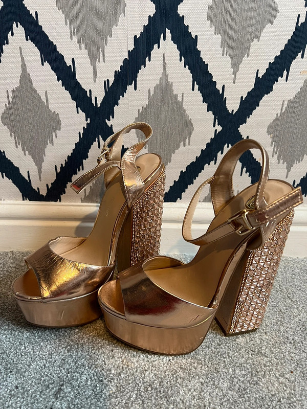 River island hot sale rose gold heels