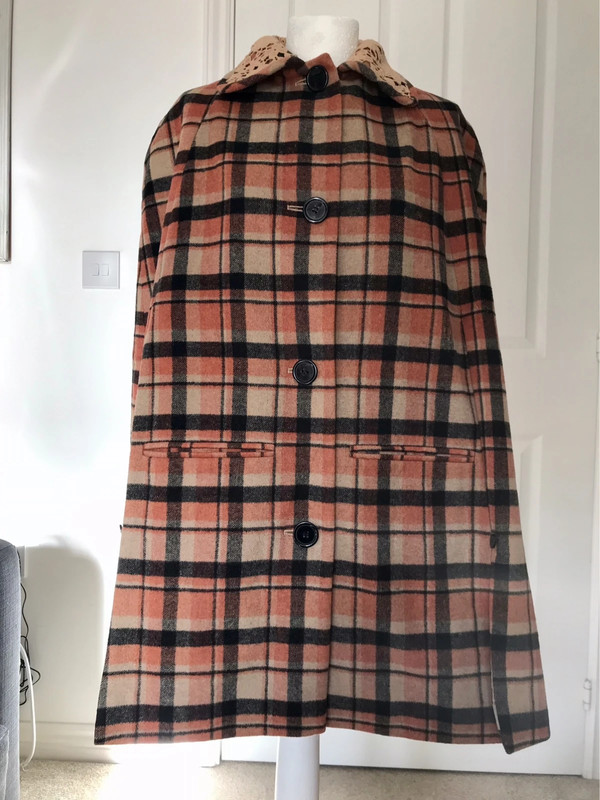 Tartan clearance cape coat