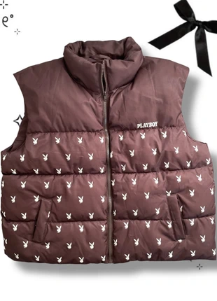 Playboy Brown Puffer Gilet – Vintage Streetwear Vest, brand: Playboy, condition: New without tags, size: L / 40 / 12, €19.00, €20.65 includes Buyer Protection