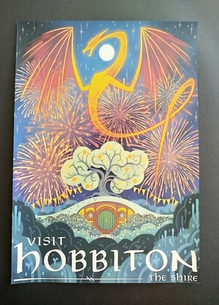 Poster Affiche 42x30cm Seigneur des anneaux Hobbiton, La Comté, demeure des Hobbits, marke: The Lord of the Rings, zustand: Sehr gut, 7,00 €, 8,05 € inklusive Vinted-Käuferschutz