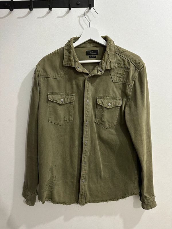 Veste en jean kaki Zara taille M 1