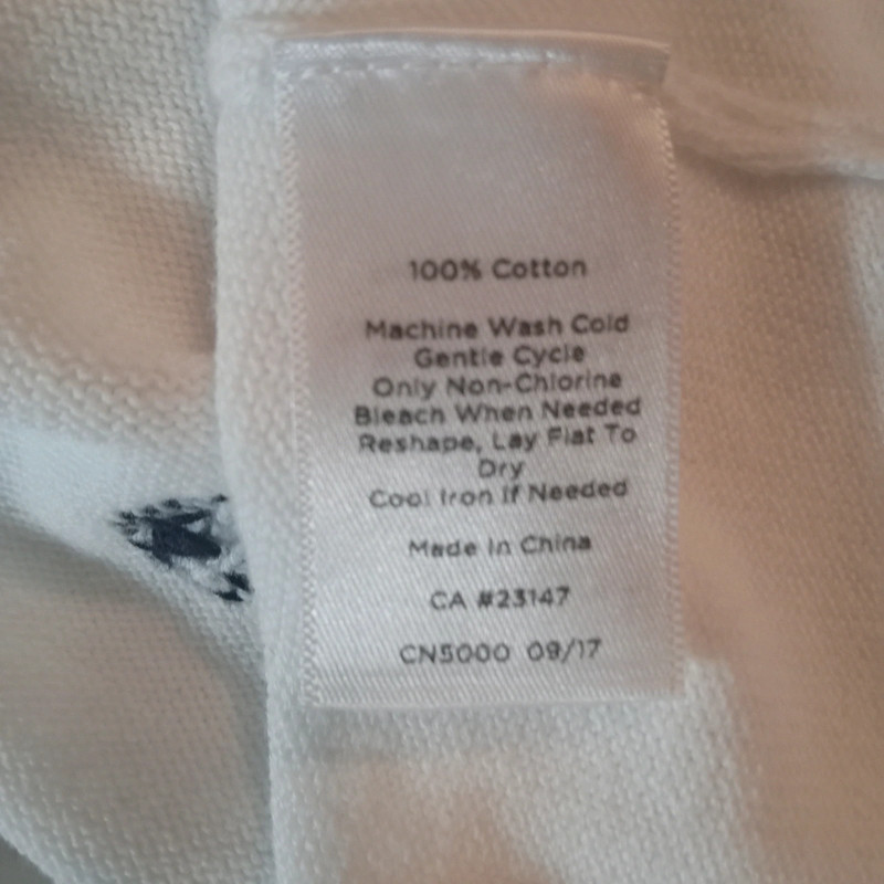 Talbot's White Crewneck Sweater with polka dots 100% Cotton Size M 4