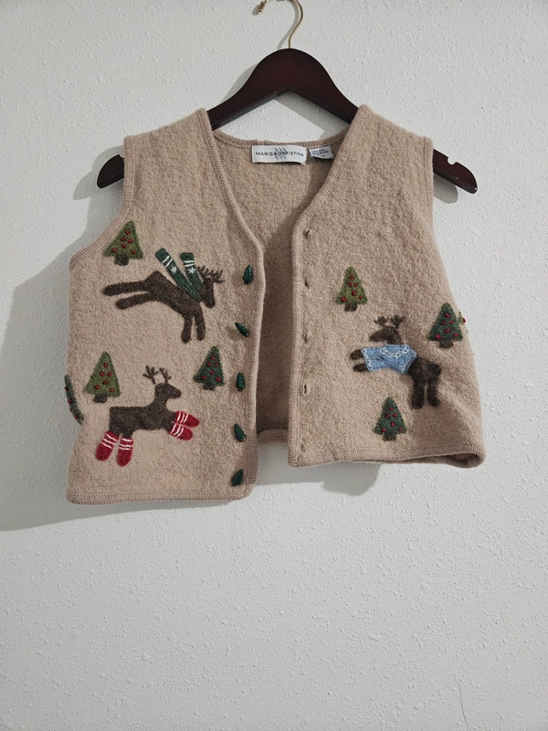 Vintage Xmas vest 1