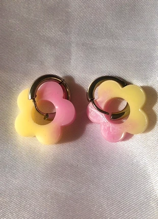 Orecchini fiore in resina e acciaio, condition: New without tags, €12.00, €13.30 includes Buyer Protection Pro