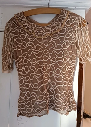 Vintage 1930s lace top blouse, brand: Vintage, condition: Satisfactory, size: XS / 6, £3.50, £4.38 includes Buyer Protection