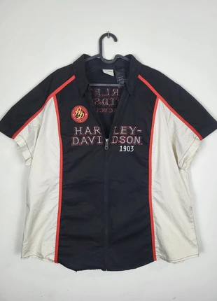 Rare Harley-Davidson Stretch Biker Shirt EU 50 Fit, merk: Harley Davidson, staat: Heel goed, maat: 50 cm, € 28,90, € 31,05 inclusief Kopersbescherming
