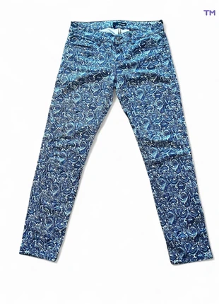 Pantalon slim The Kooples motif cachemire bleu – Taille 27 (équiv. 36/38), brand: The Kooples, condition: Very good, size: M / 38 / 10, €6.00, €7.00 includes Buyer Protection