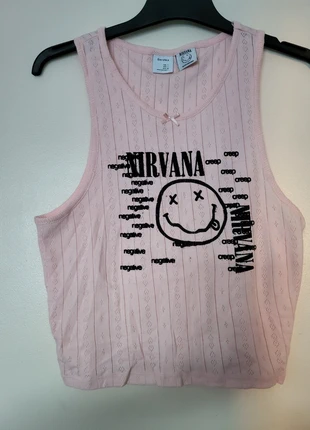 Bershka nirvana vest, brand: Bershka, condition: New without tags, size: M / UK 12-14, £15.00, £16.45 includes Buyer Protection
