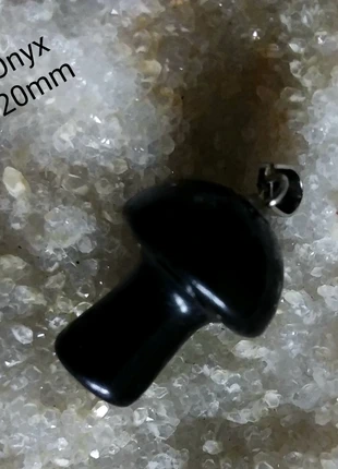 Pendentif champignon en Onyx 2cm, estado: Muito bom, €1.90, €2.70 inclui Proteção do Comprador