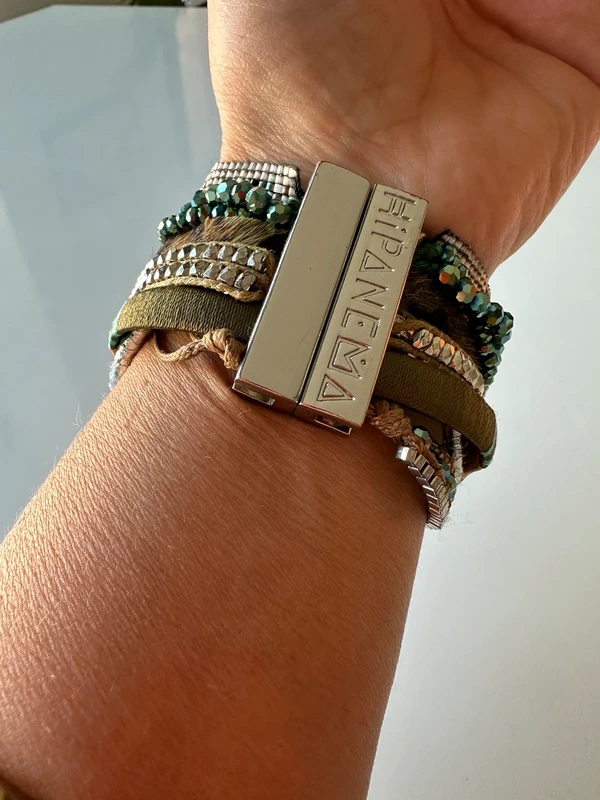 Bracelet hipanema turquoise kaki - photo numéro 7