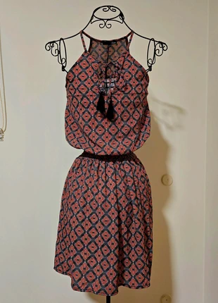 🌸 Vestido hippie com cintura elástica | XS | Etam, estado: Muito bom, tamanho: XS / 34 / 6, €3.00, €3.85 inclui Proteção do Comprador