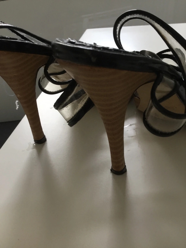 Ladies Select Black clear ankle Strap High Heels Sandals Shoes Size 5 Vinted