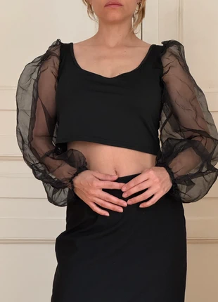 Top court manches bouffantes, merk: Vintage Dressing, staat: Heel goed, maat: L / 40 / 12, € 8,60, € 9,73 inclusief Kopersbescherming Pro