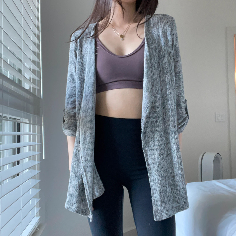 Grey Knit Cardigan 1