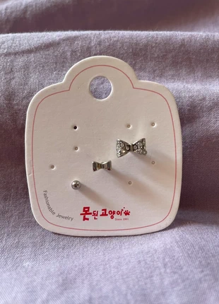 Korean Ribbon Earrings , brand: Naughty Cat, condition: New with tags, £3.50, £4.38 includes Buyer Protection