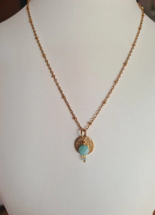 Collier lithothérapie amazonite pierre naturelle, marke: Fabrication Artisanale, zustand: Neu, 11,00 €, 12,25 € beinhaltet Vinted-Käuferschutz Pro