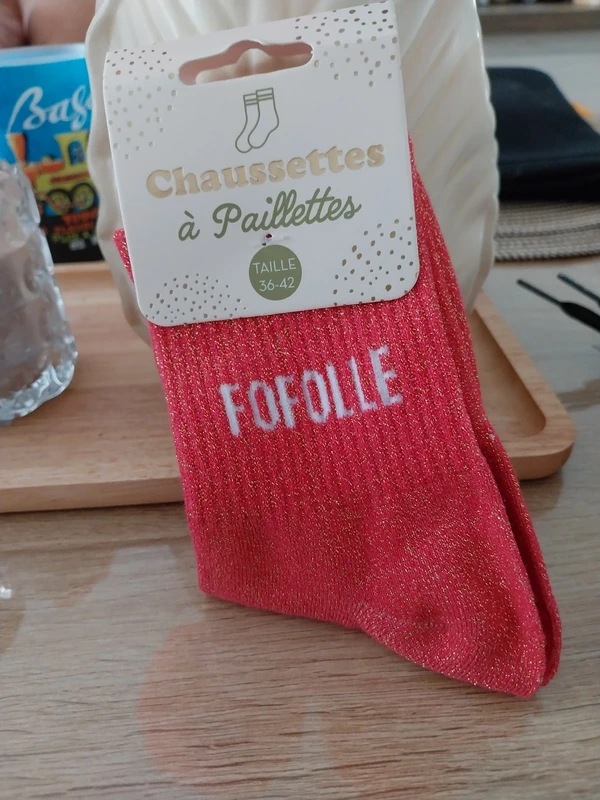 Chaussettes à paillettes Fofolle