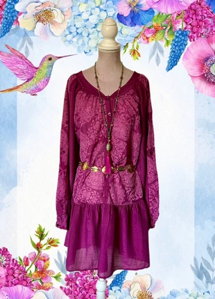 🩷🌿Blouse tunique vintage bohème soie coton taille 40/L Boho hippie chic silk blouse🌿🩷, marke: Vintage, zustand: Sehr gut, größe: L / 40 / 12, 12,00 €, 13,30 € beinhaltet Vinted-Käuferschutz Pro