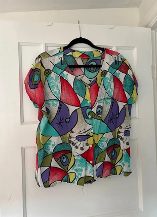 Vintage blouse, staat: Veelgebruikt, maat: M / 38 / 10, € 2,00, € 2,80 inclusief Kopersbescherming