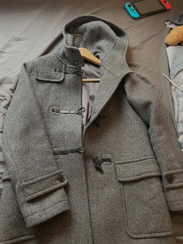 Muji French wool duffle coat dark grey Vinted