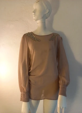 Blouse Darling avec ailes en cristaux brodés, marque: Darling, état: Très bon état, taille: M / 38 / 10, 15,00 €, 16,45 € Protection acheteurs incluse