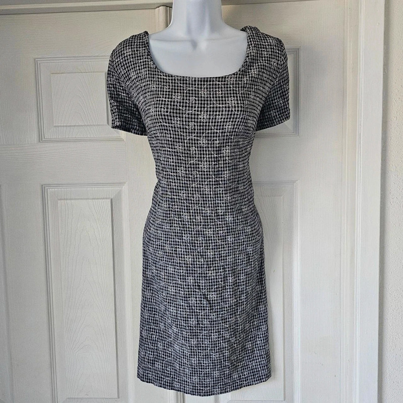 90s preppy square neck womens floral mini dress 1