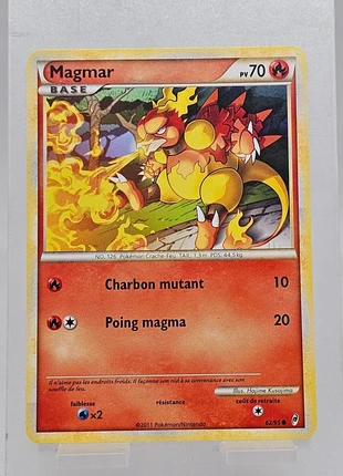 Carte Pokémon Magmar, Noir et Blanc, 2011, 62/95, brand: Pokémon, condition: Very good, €1.90, €2.70 includes Buyer Protection Pro
