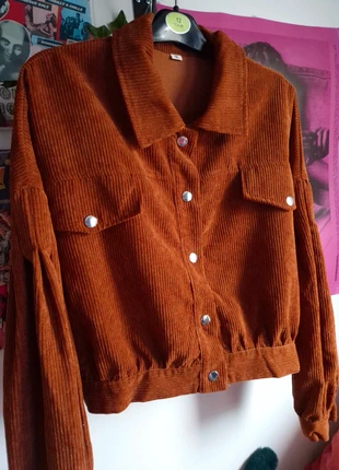 Brown Corduroy Cropped Jacket, brand: Shein, condition: Very good, size: S / 36 / 8, €3.00, €3.85 includes Buyer Protection