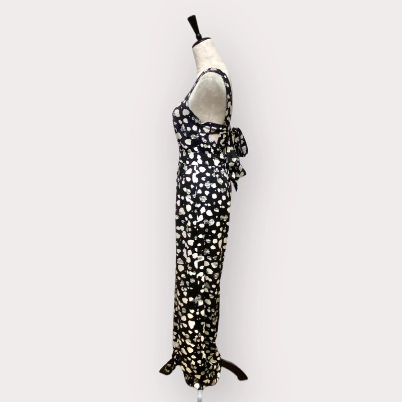 Truth & Fable Jumpsuit Floral Black White 3