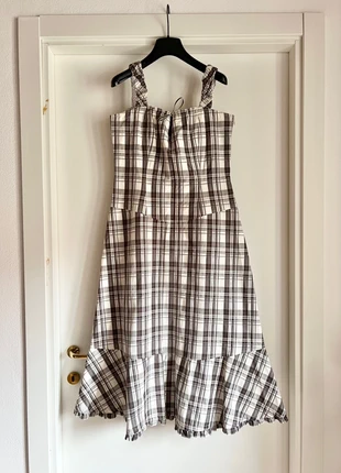 Abito longuette Max Mara Weekend tartan panna e marrone, marca: Max Mara, estado: Muy bueno, tamaño: XL / 42 / 14, 75,00 €, 79,45 € Protección al comprador incluida