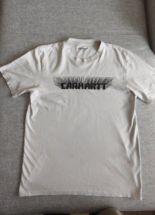 T-shirt Carhartt logo S gris coton, marke: Carhartt, zustand: Sehr gut, größe: S, 15,00 €, 16,45 € inklusive Vinted-Käuferschutz
