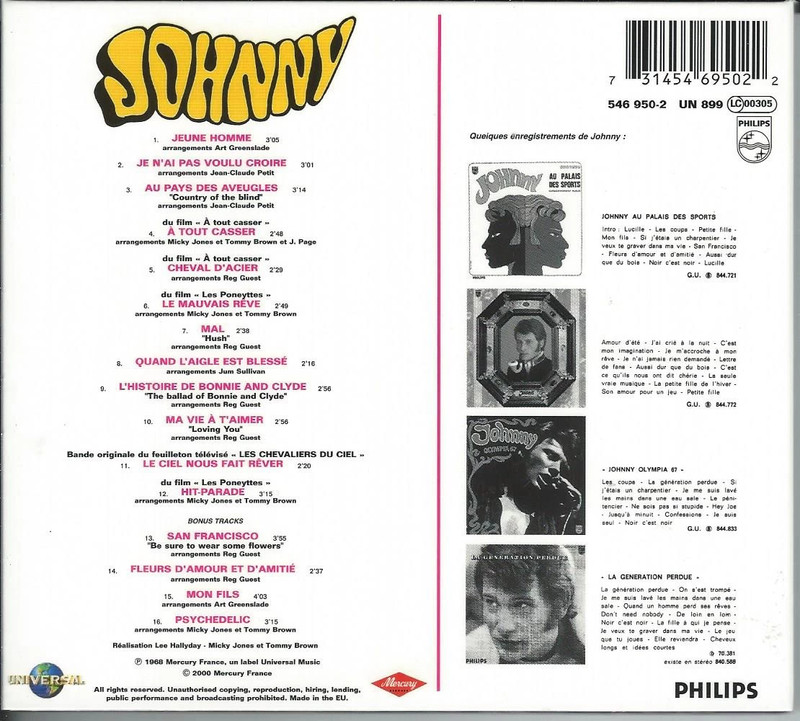 CD Johnny HALLYDAY En Italien « 1963-82 »