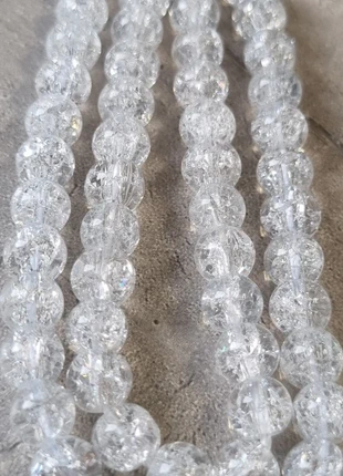 Lot de 30 perles en Quartz craquelé brillant - Taille 6mm, brand: Création Française, condition: New without tags, €4.00, €4.90 includes Buyer Protection Pro