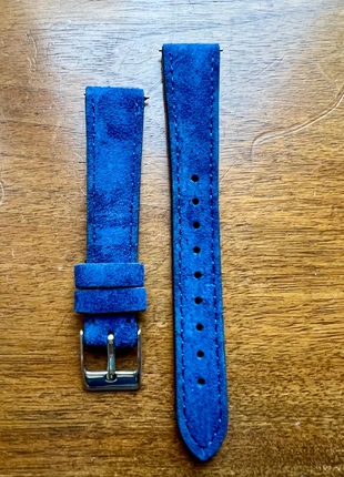 Bracelet de montre bleu saphir façon daim 18mm neuf, brand: vintage strap, condizioni: Nuovo senza cartellino, taglia: Taglia unica, €9.95, €11.15 include la Protezione acquisti Pro