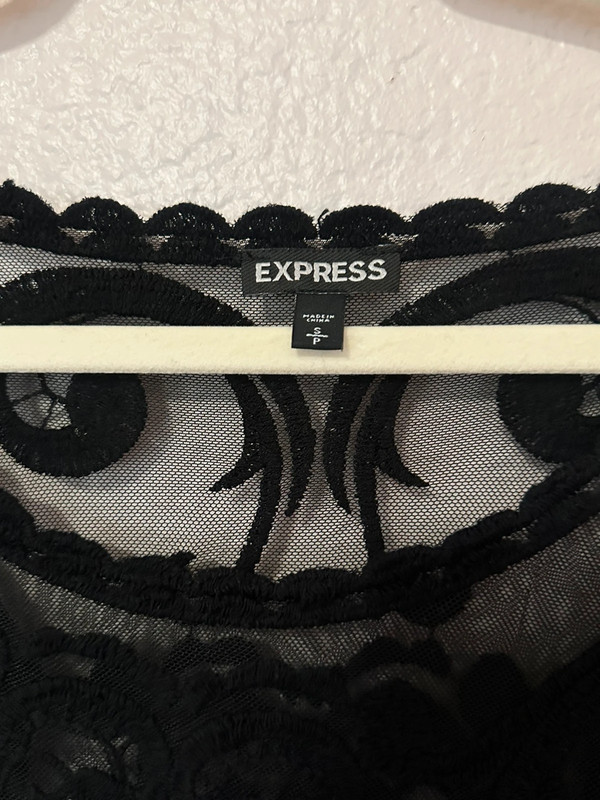 Vintage Express Sheer Black Top 4
