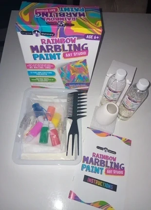 Set de Peinture Marbrure pour Enfants Loisir Créatif, merk: Set, staat: Nieuw met prijskaartje, maat: 5 jaar / 110 cm, € 8,00, € 9,10 inclusief Kopersbescherming