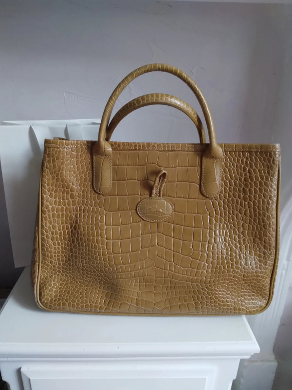 Sac longchamp roseau croco clearance prix