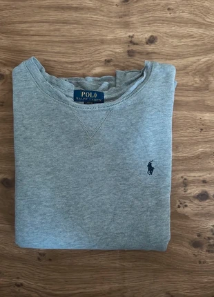 Sweat polo Ralph Lauren Crewneck | Taille XS Femme | Gris logo Bleu Marine brodé, brand: Ralph Lauren, condition: Good, size: XS / 34 / 6, €30.00, €32.20 includes Buyer Protection