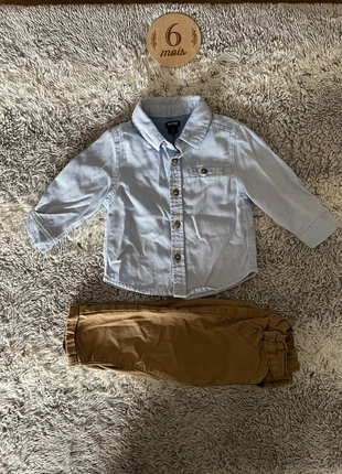 Ensemble pantalon et chemise 6 mois, marque: Kiabi, état: Bon état, taille: 6-9 mois / 68 cm, 2,00 €, 2,80 € Protection acheteurs incluse
