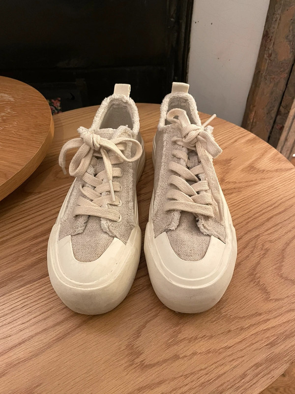 Basket plateforme beige Zara T37 Vinted