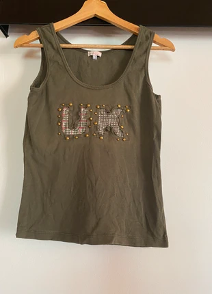 Débardeur vert kaki femme Motif UK taille 42 etam, merk: Etam, staat: Heel goed, maat: XL / 42 / 14, € 4,00, € 4,90 inclusief Kopersbescherming