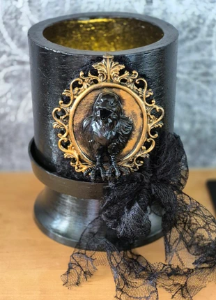 Unieke Gothic kandelaar met Barok 3D kraai Kaars, brand: Goth Witchy, condizioni: Nuovo con cartellino, €29.95, €32.15 include la Protezione acquisti