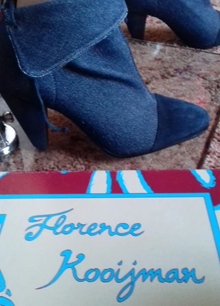 Bottines low boots "Florence Kooijman" en denim et daim marine FR 38,5, marque: Florence Kooijman, état: Très bon état, taille: 38.5, 55,00 €, 58,45 € Protection acheteurs incluse