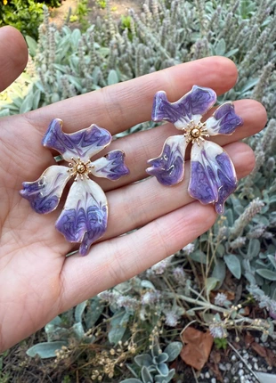 Big flower statement earrings, état: Très bon état, 5,00 €, 5,95 € Protection acheteurs incluse