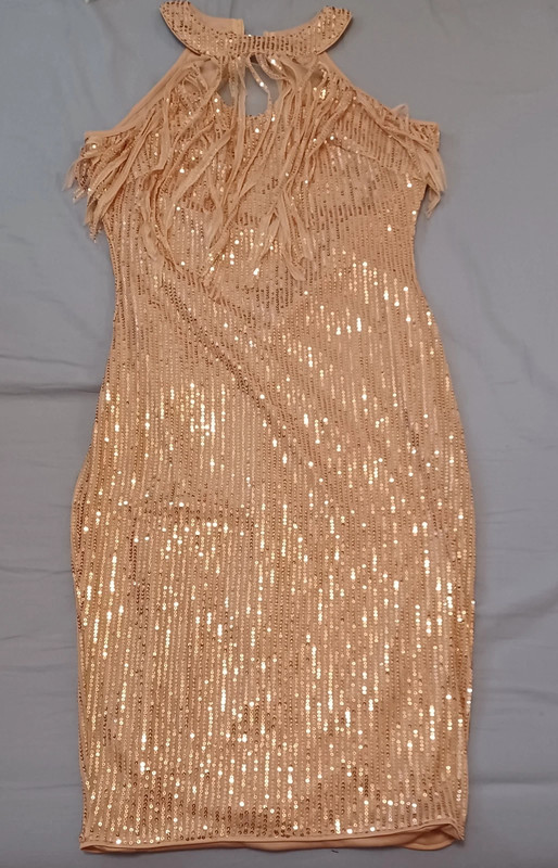 Robe sequin et frange sale