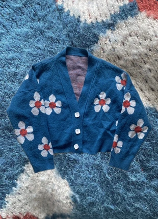 Cardigan Bleu Femme – Motif Fleurs – Doux & Stylé, marca: Vintage Dressing, estado: Muy bueno, tamaño: Talla única, 22,00 €, 23,80 € Protección al comprador incluida