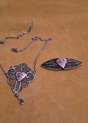 Vintage Egyptian Filagree Necklace And Brooch, brand: Egyptian, condition: Good, £19.50, £21.18 includes Buyer Protection